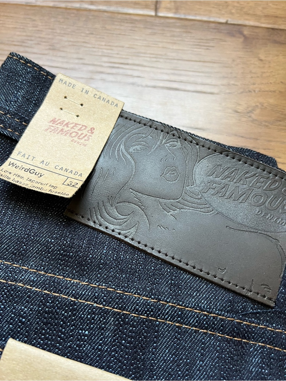 Naked and Famous Slub Stretch Selvedge Jeans Dark Indigo Weird Guy 32 019643 - Picture 5 of 13